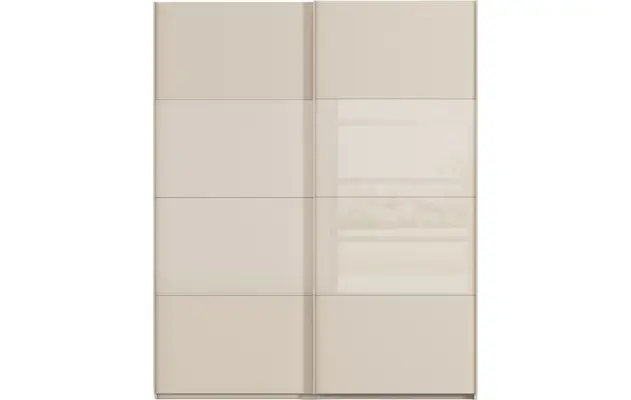 Goossens kledingkast finca combi glans mat glas bruin hoogwaardig meubelplaat - 8244445-{merk}-finca-combi-sts-bruin-schuifdeuren-01